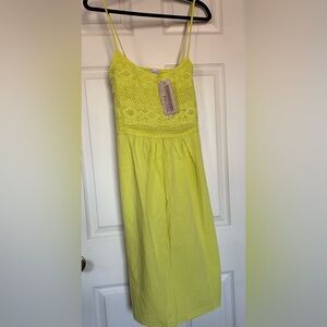 Tulum Collections Bright Yellow crocheted dress